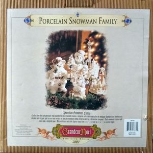Porcelain snowman family